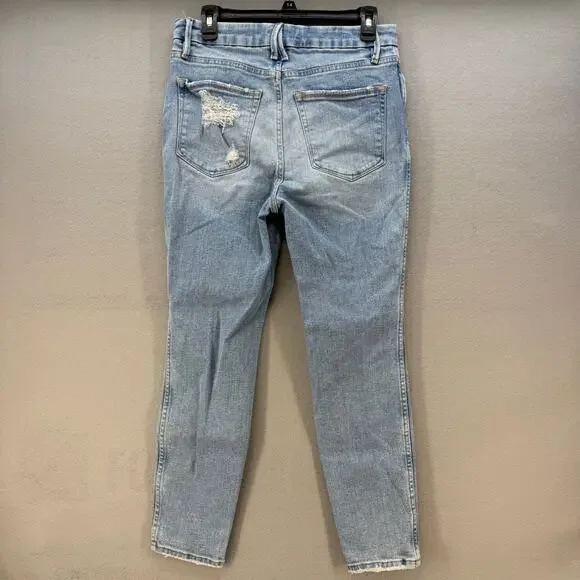 Good American Jeans Women's 8/29 Light Blue Skinny Stretch High Rise Preppy - Picture 2 of 12